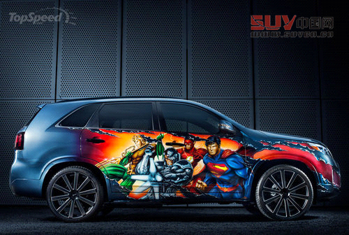 起亚索兰托SUV“超人”附体 漫画迷福音