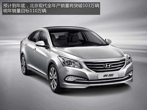 北京现代明年目标110万辆 将推小型SUV